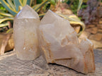 Polished On One Side Large Smokey Quartz Crystals x 3 From Angola - Toprock Gemstones and Minerals 