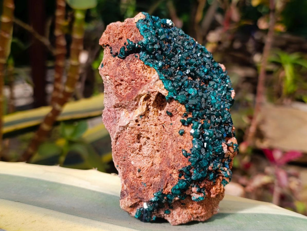 Natural Dioptase on Dolomite Specimen x 1 From Likasi, Congo - Toprock Gemstones and Minerals 
