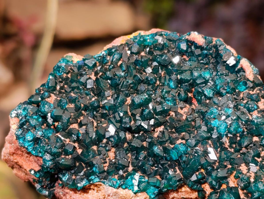 Natural Dioptase on Dolomite Specimen x 1 From Likasi, Congo - Toprock Gemstones and Minerals 