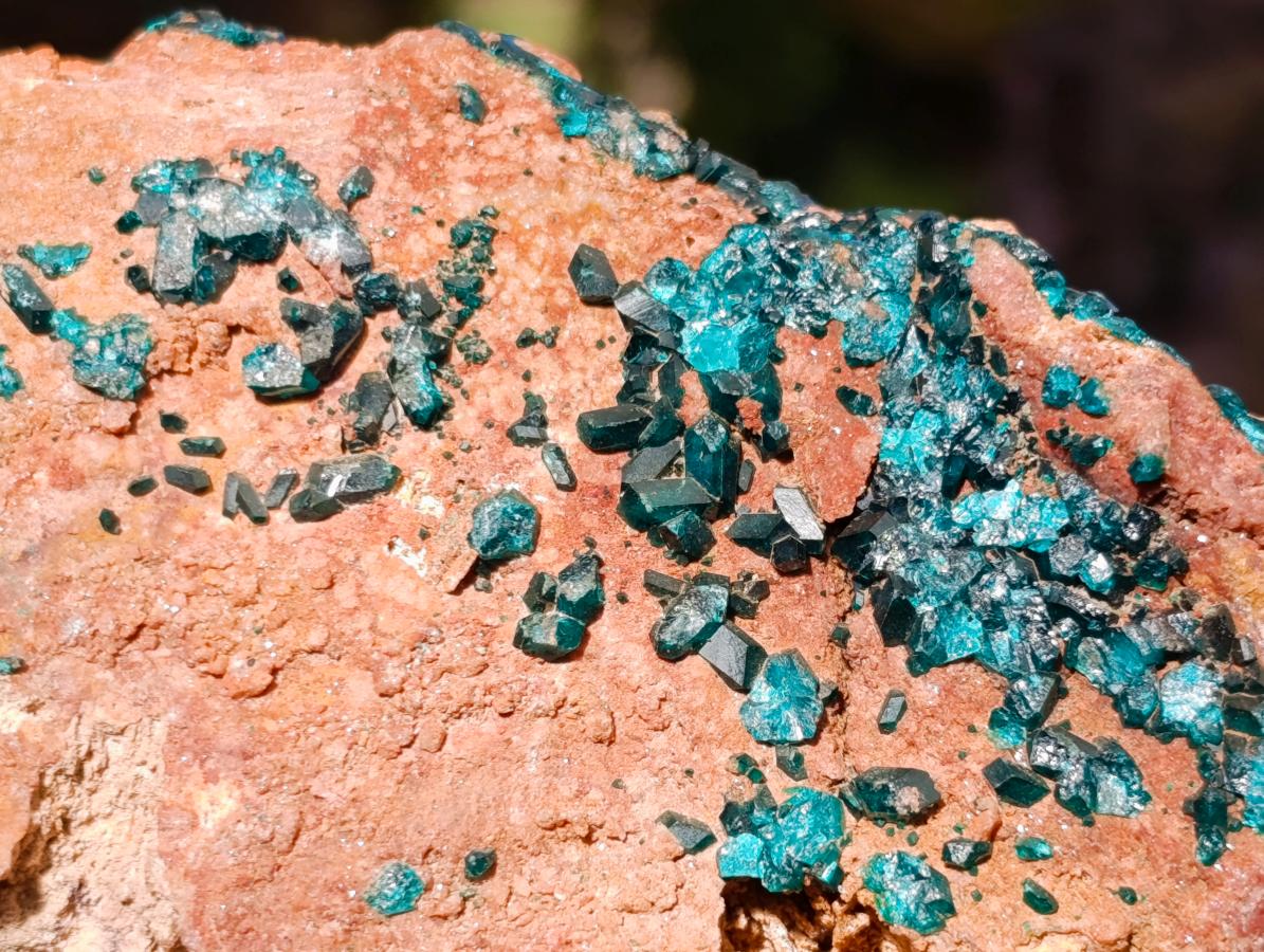 Natural Dioptase on Dolomite Specimen x 1 From Likasi, Congo - Toprock Gemstones and Minerals 