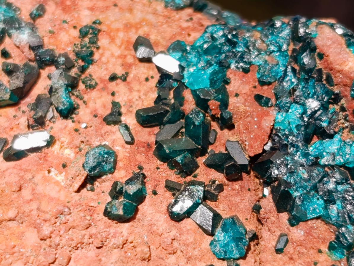 Natural Dioptase on Dolomite Specimen x 1 From Likasi, Congo - Toprock Gemstones and Minerals 
