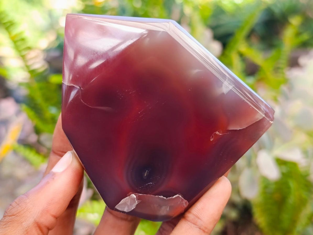 Polished Strawberry Agate Display Crystal Points x 3 From Mozambique - Toprock Gemstones and Minerals 