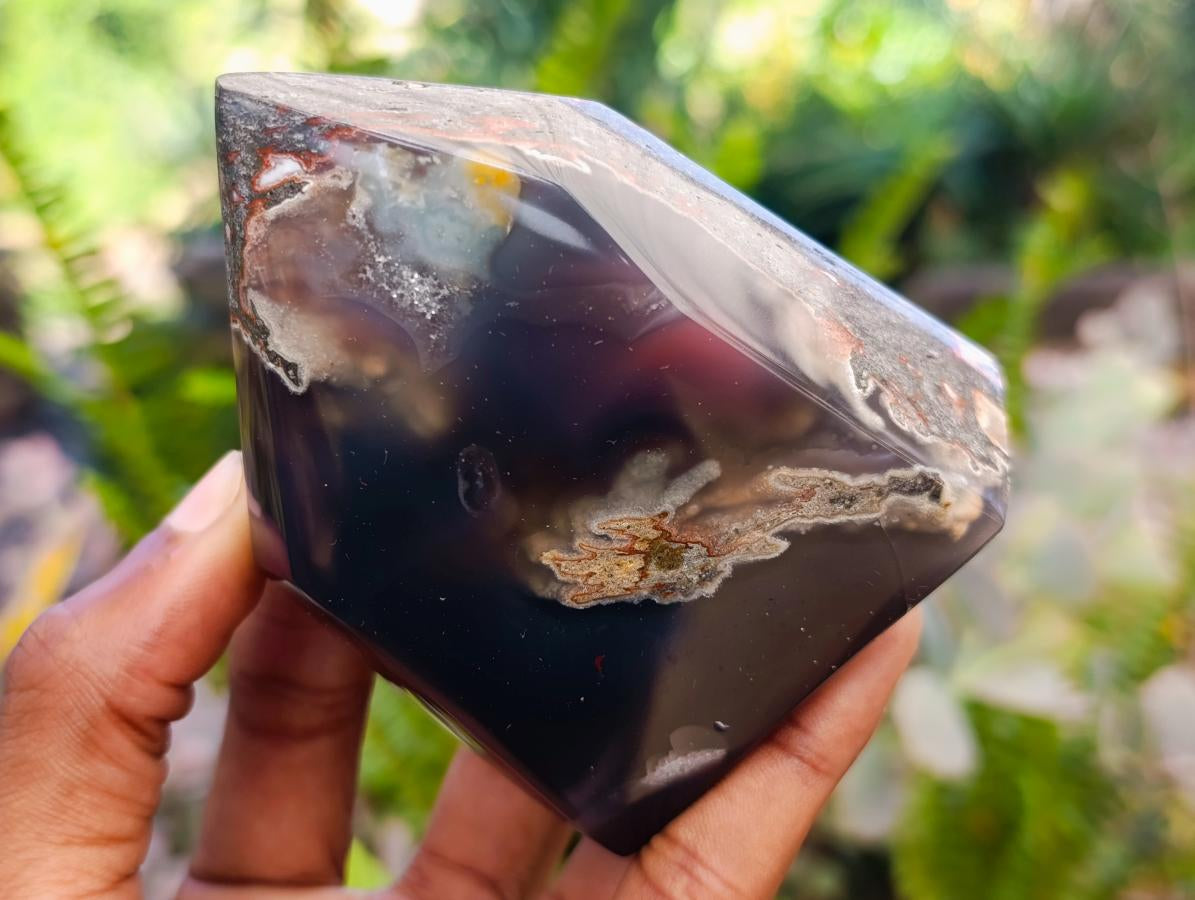 Polished Strawberry Agate Display Crystal Points x 3 From Mozambique - Toprock Gemstones and Minerals 