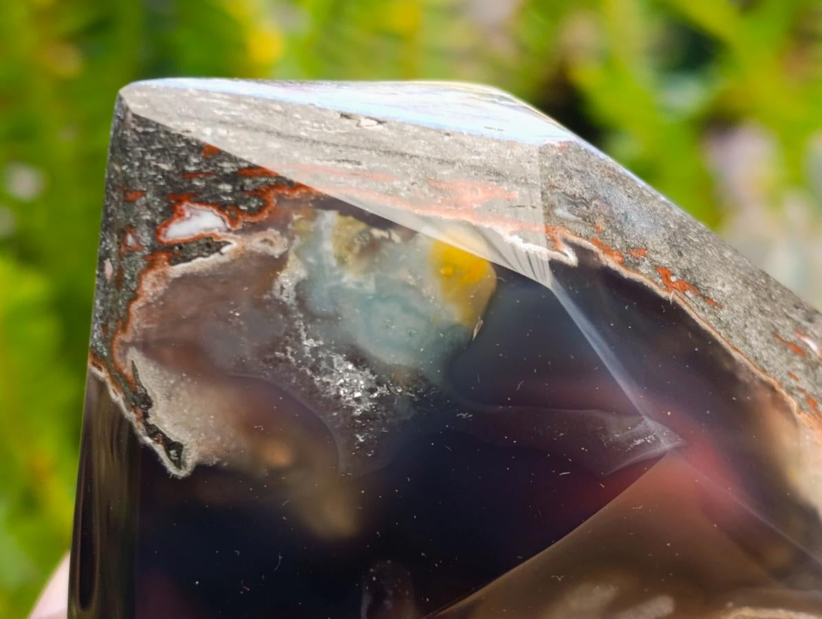 Polished Strawberry Agate Display Crystal Points x 3 From Mozambique - Toprock Gemstones and Minerals 