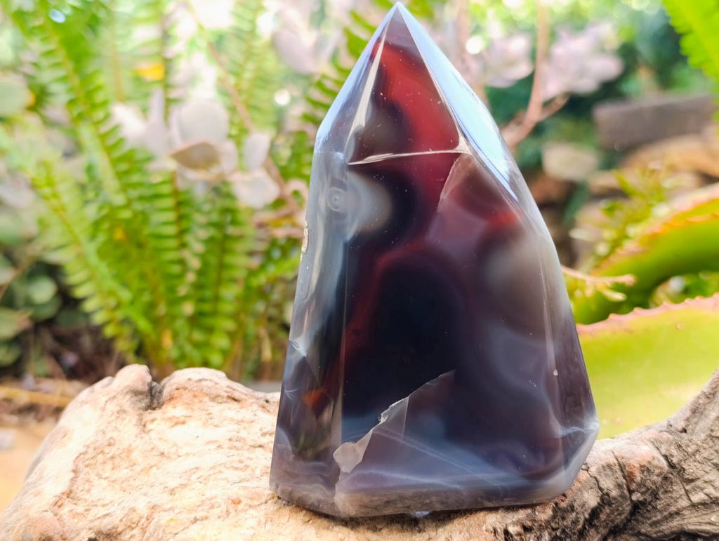 Polished Strawberry Agate Display Crystal Points x 3 From Mozambique - Toprock Gemstones and Minerals 