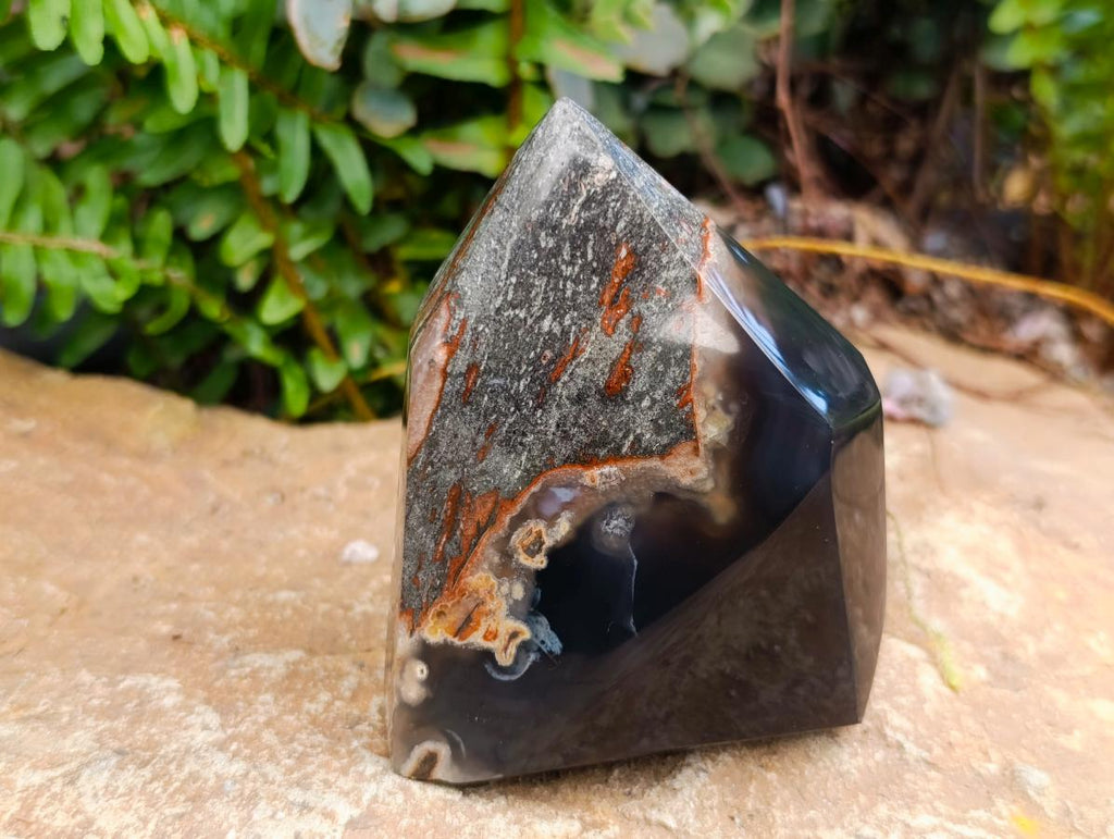 Polished Strawberry Agate Display Crystal Points x 3 From Mozambique - Toprock Gemstones and Minerals 