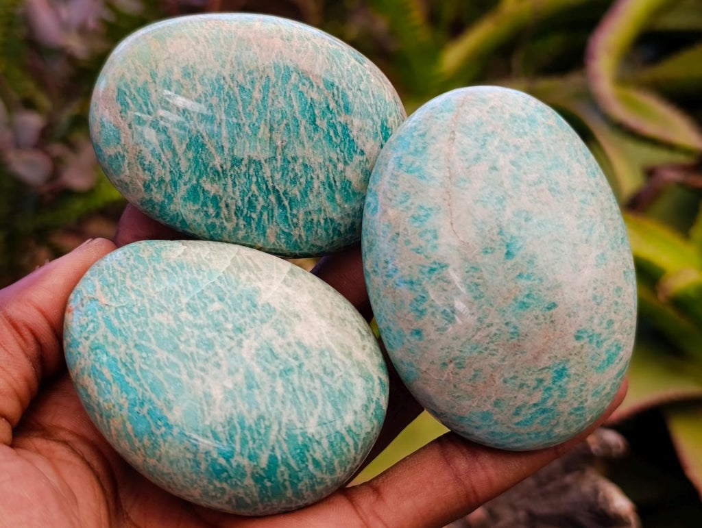 Polished Amazonite Free Forms x 12 From Zimbabwe - Toprock Gemstones and Minerals 