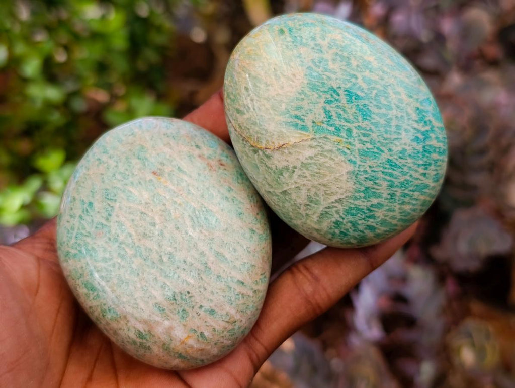 Polished Amazonite Free Forms x 12 From Zimbabwe - Toprock Gemstones and Minerals 