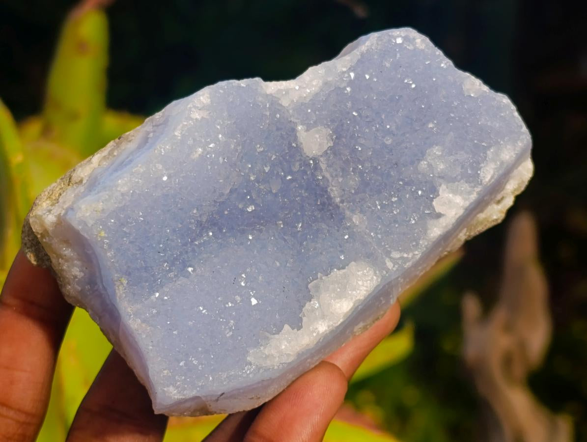 Natural Blue Lace Agate Geode Specimens x 3 From Nsanje, Malawi - Toprock Gemstones and Minerals 