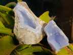 Natural Blue Lace Agate Geode Specimens x 3 From Nsanje, Malawi - Toprock Gemstones and Minerals 