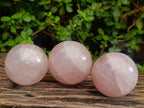 Polished Gemmy Star Rose Quartz Spheres x 6 From Madagascar - Toprock Gemstones and Minerals 
