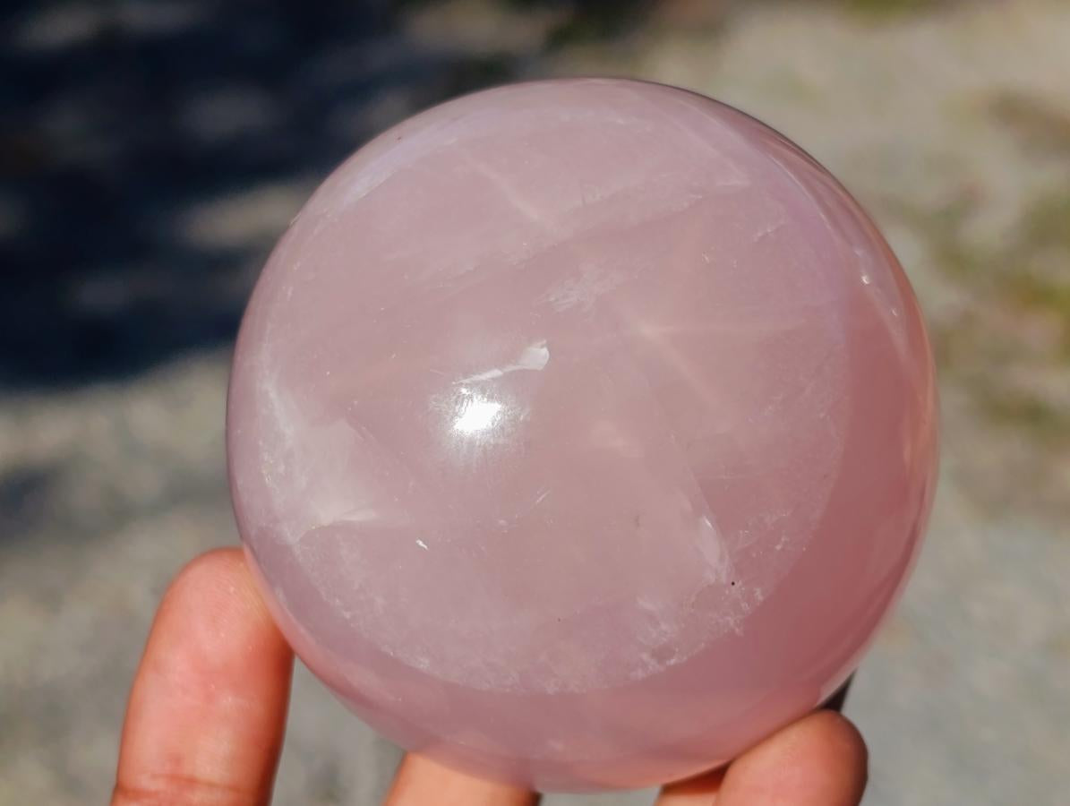 Polished Gemmy Star Rose Quartz Spheres x 6 From Madagascar - Toprock Gemstones and Minerals 