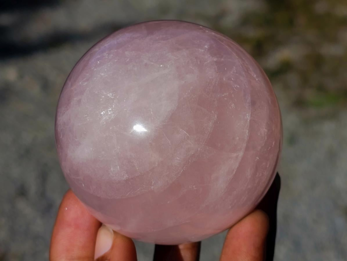 Polished Gemmy Star Rose Quartz Spheres x 6 From Madagascar - Toprock Gemstones and Minerals 
