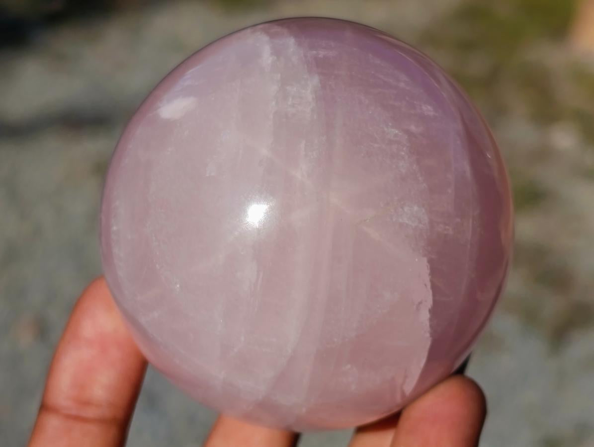 Polished Gemmy Star Rose Quartz Spheres x 6 From Madagascar - Toprock Gemstones and Minerals 