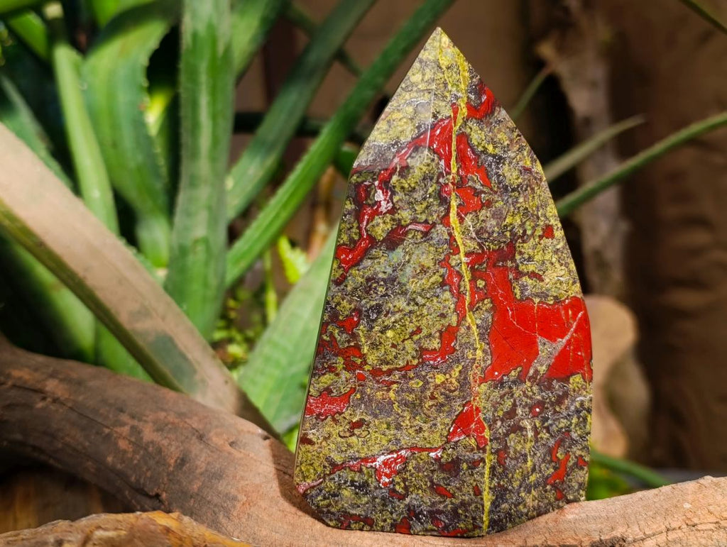 Polished Bastite Dragonsblood Stone Points x 2 From Tshipise, South Africa - Toprock Gemstones and Minerals 