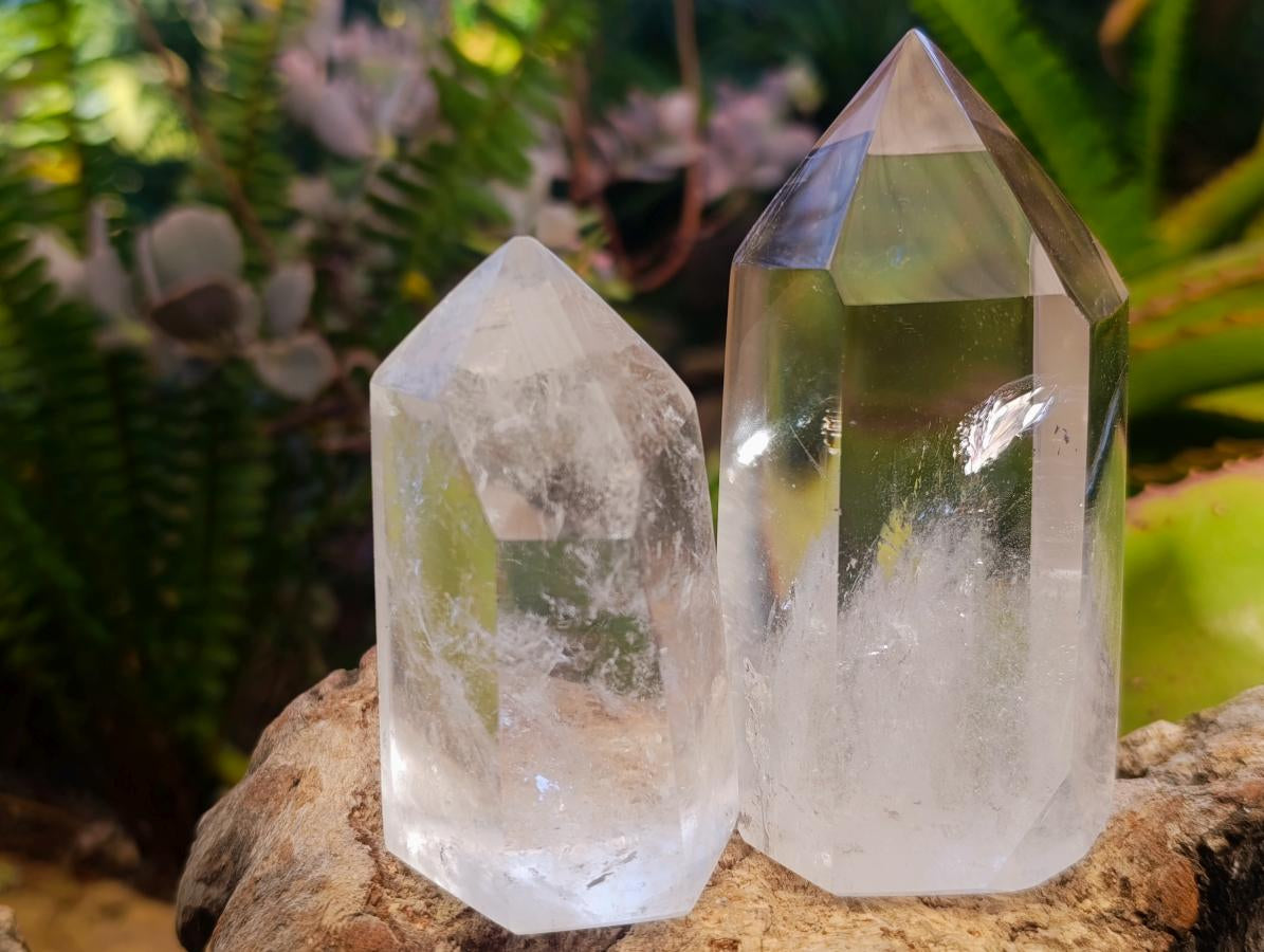 Polished Clear Quartz Display Crystals x 6 From Madagascar - Toprock Gemstones and Minerals 
