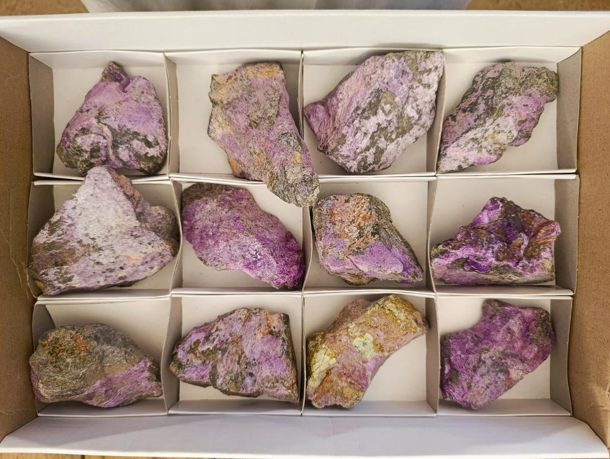 Natural Cobbed Stichtite Specimens x 12 From Barberton, South Africa - Toprock Gemstones and Minerals 
