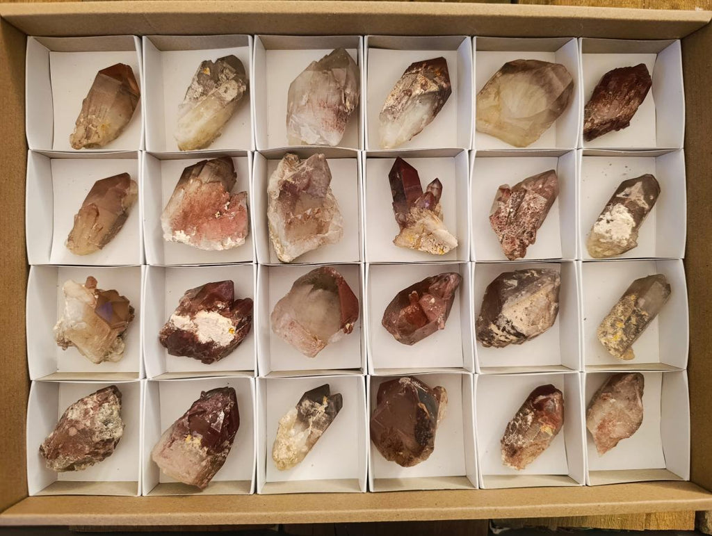 Natural Red Hematoid Quartz Crystals x 24 From Karoi, Zimbabwe - Toprock Gemstones and Minerals 