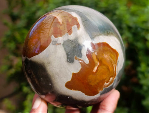 Polished Polychrome Jasper Spheres x 2 From NW Coast, Madagascar - Toprock Gemstones and Minerals 