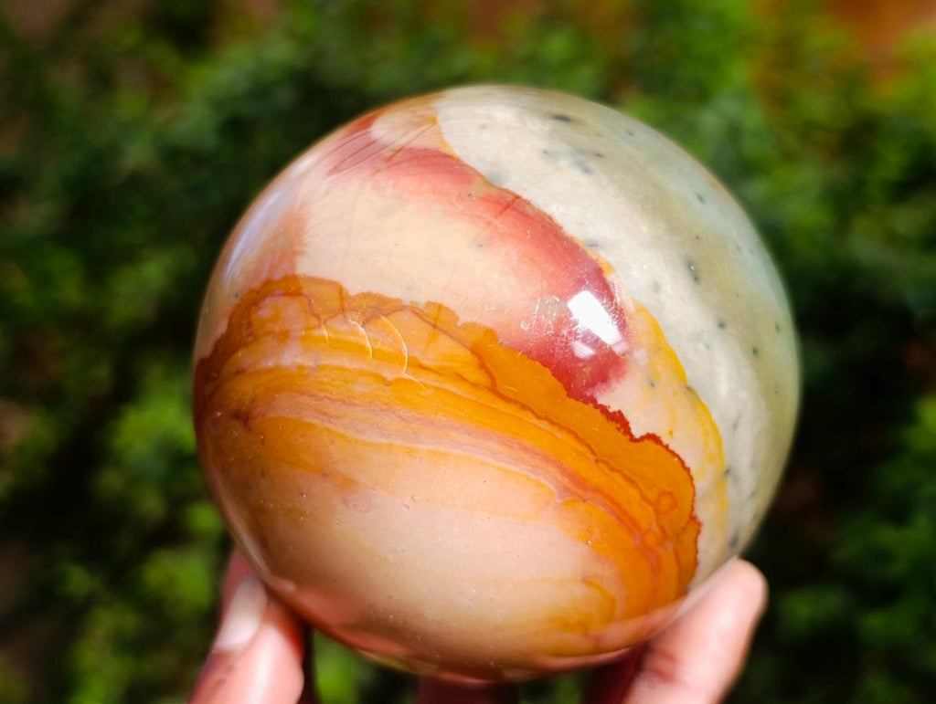 Polished Polychrome Jasper Spheres x 2 From NW Coast, Madagascar - Toprock Gemstones and Minerals 