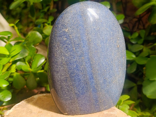 Polished Lazulite Standing Display Pieces x 2 From Madagascar - Toprock Gemstones and Minerals 