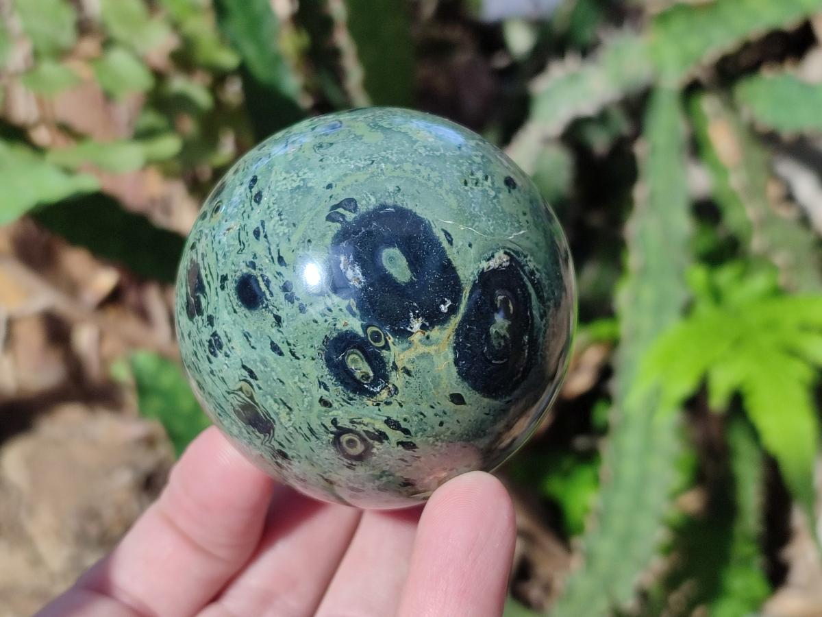 Polished Stromatolite Spheres x 6 From Katsepy, Madagascar - Toprock Gemstones and Minerals 