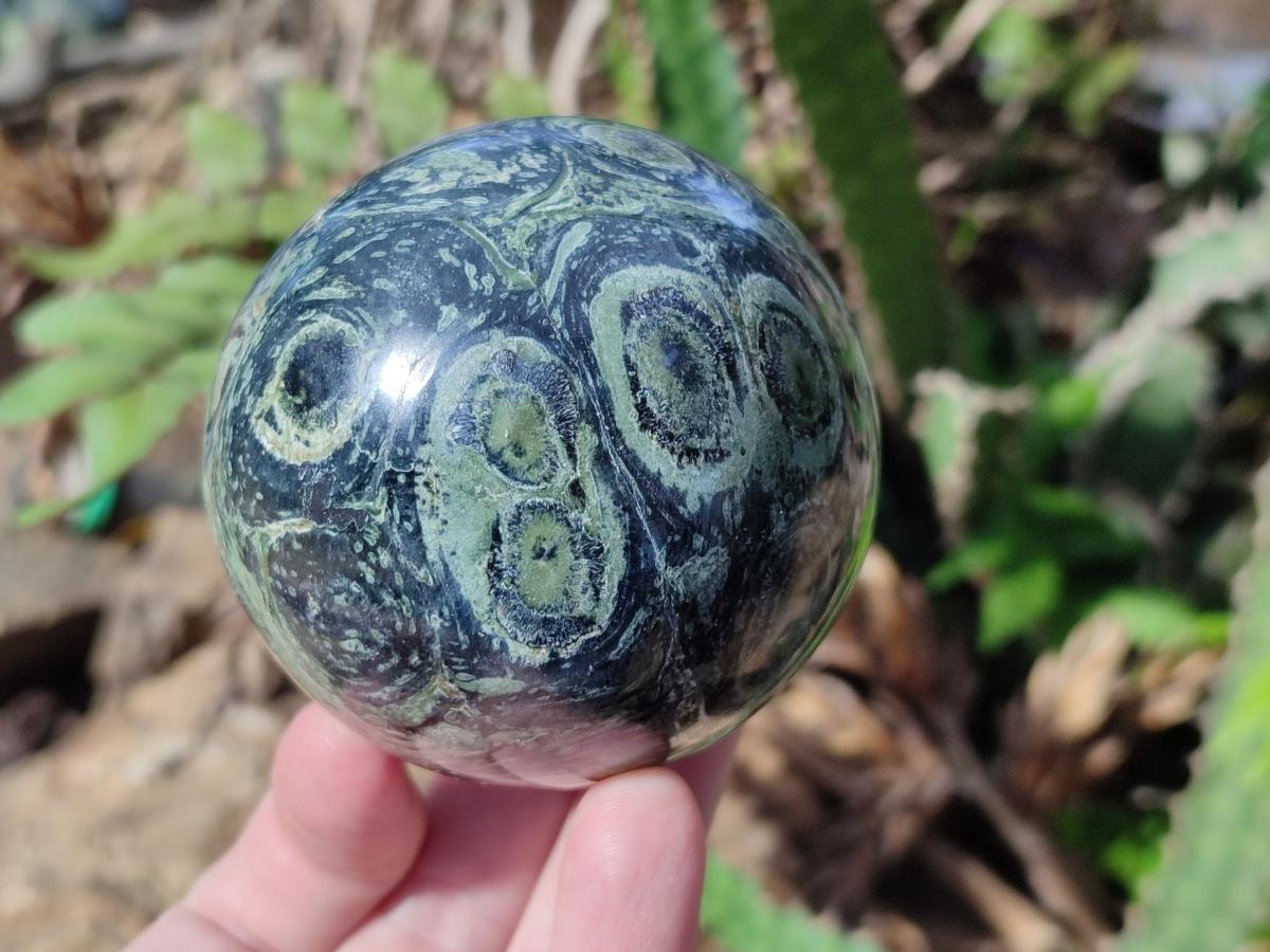 Polished Stromatolite Spheres x 6 From Katsepy, Madagascar - Toprock Gemstones and Minerals 