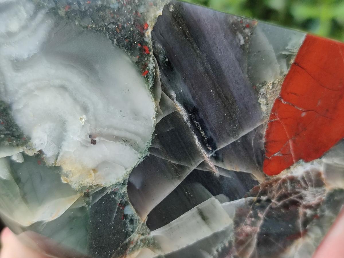 Polished Bloodstone Display Crystal Points x 2 From Swaziland - Toprock Gemstones and Minerals 
