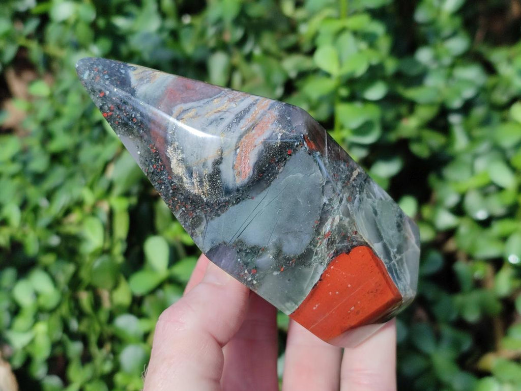 Polished Bloodstone Display Crystal Points x 2 From Swaziland - Toprock Gemstones and Minerals 