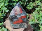 Polished Bloodstone Display Crystal Points x 2 From Swaziland - Toprock Gemstones and Minerals 
