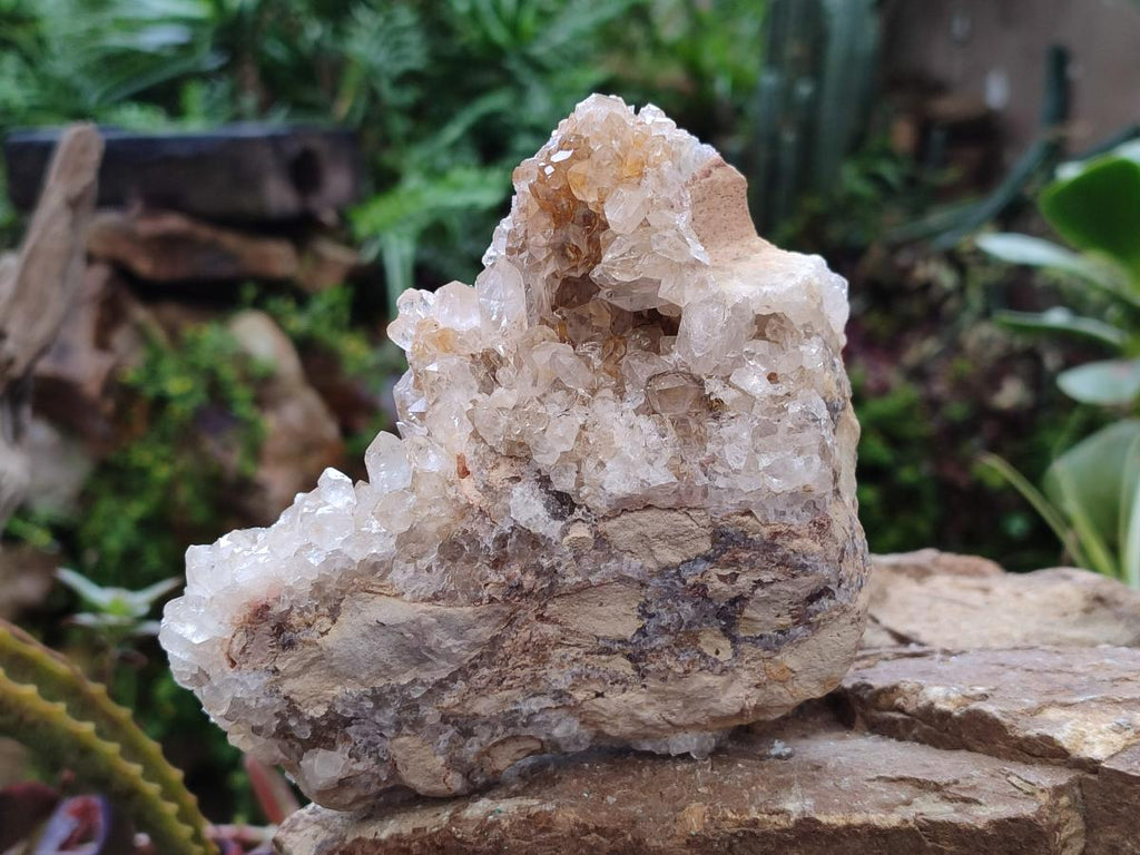 Natural Golden Limonite Quartz Clusters x 6 From Solwezi, Zambia - Toprock Gemstones and Minerals 