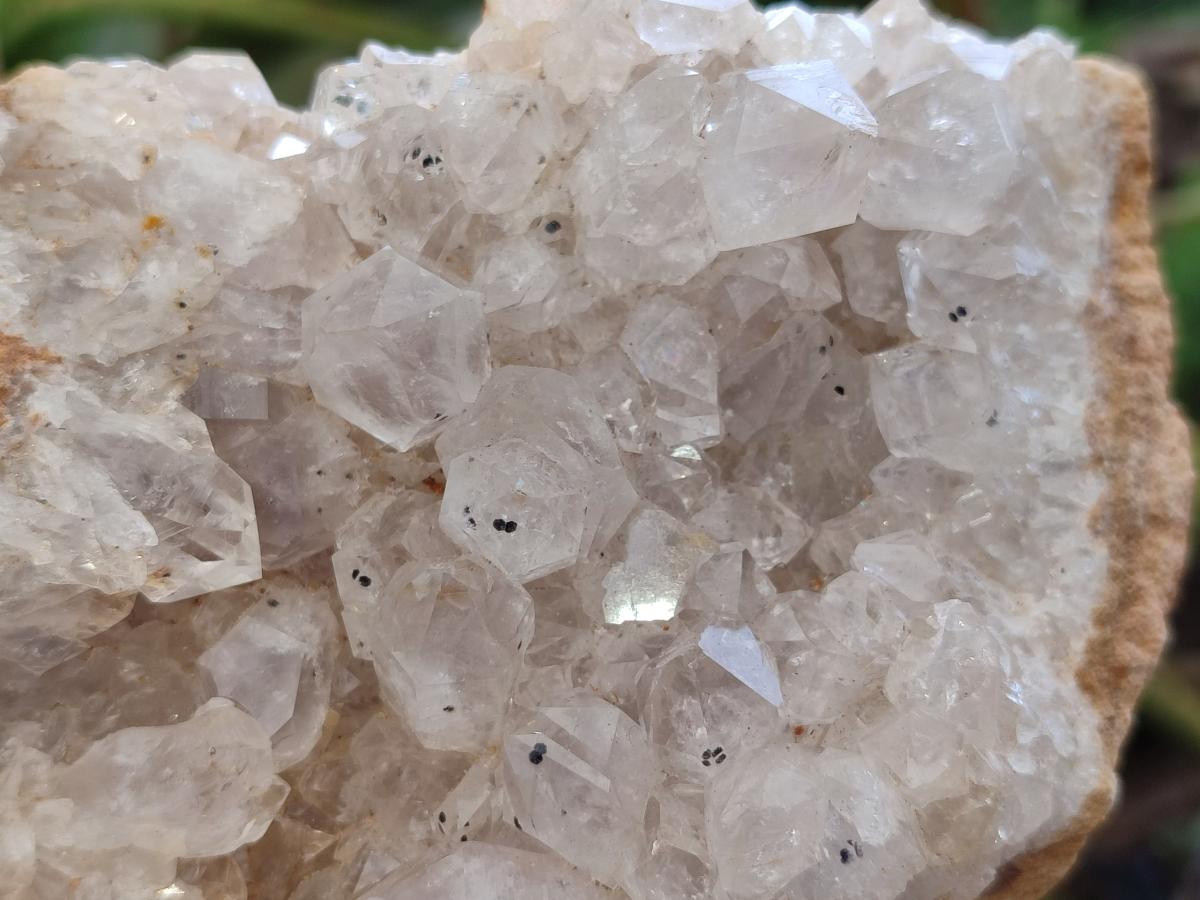 Natural Golden Limonite Quartz Clusters x 6 From Solwezi, Zambia - Toprock Gemstones and Minerals 