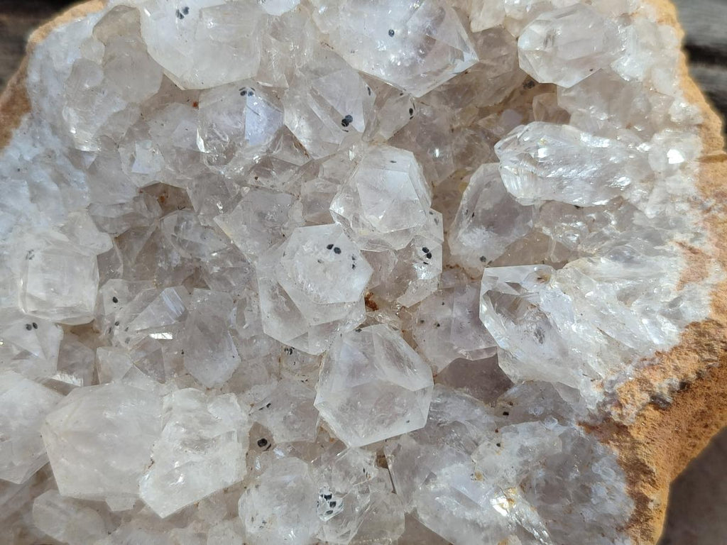 Natural Golden Limonite Quartz Clusters x 6 From Solwezi, Zambia - Toprock Gemstones and Minerals 