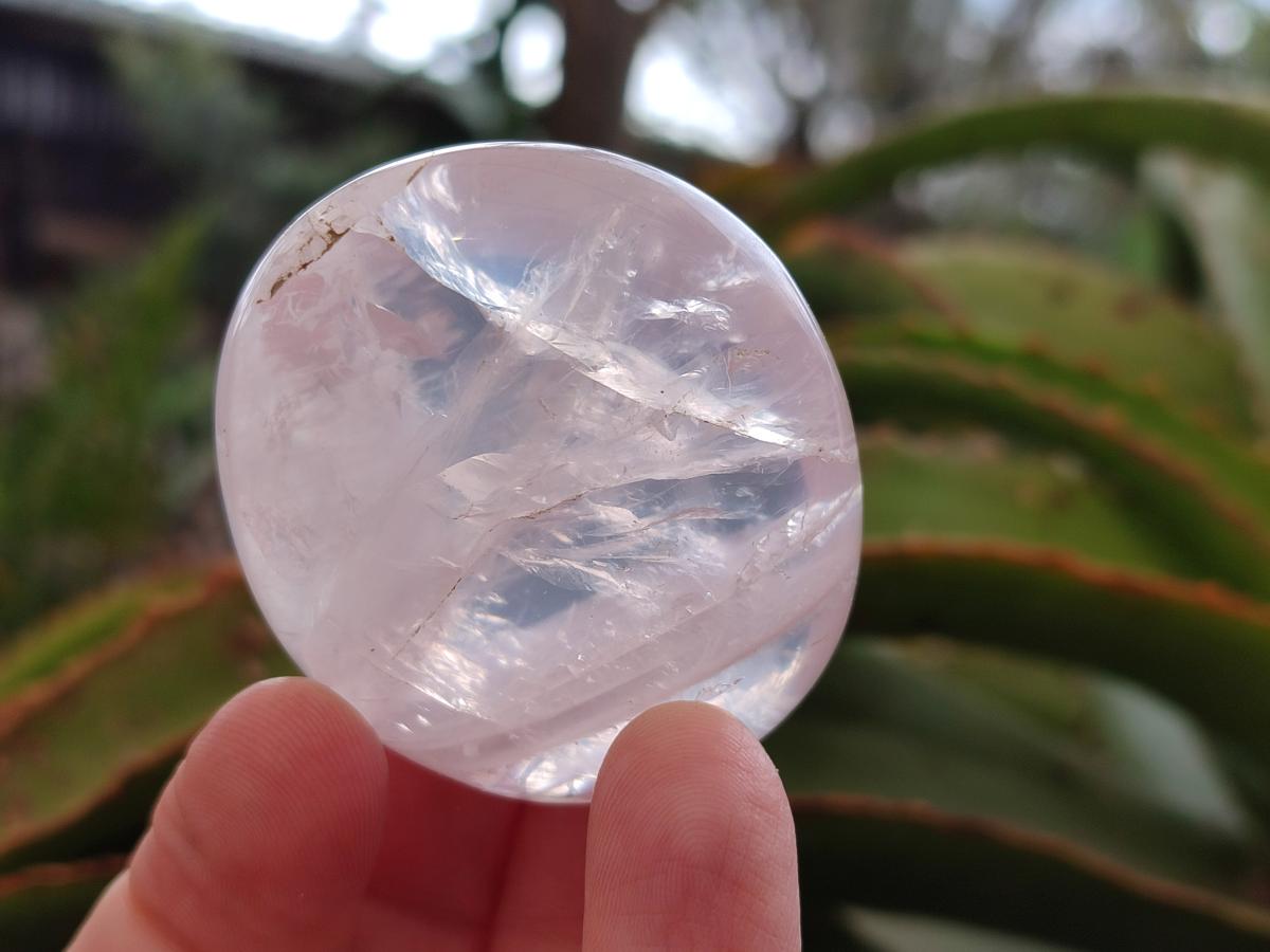 Polished Gemmy Rose Quartz Palm Stones x 24 From Madagascar - Toprock Gemstones and Minerals 