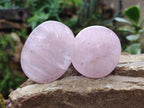 Polished Gemmy Rose Quartz Palm Stones x 24 From Madagascar - Toprock Gemstones and Minerals 