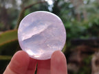 Polished Gemmy Rose Quartz Palm Stones x 24 From Madagascar - Toprock Gemstones and Minerals 