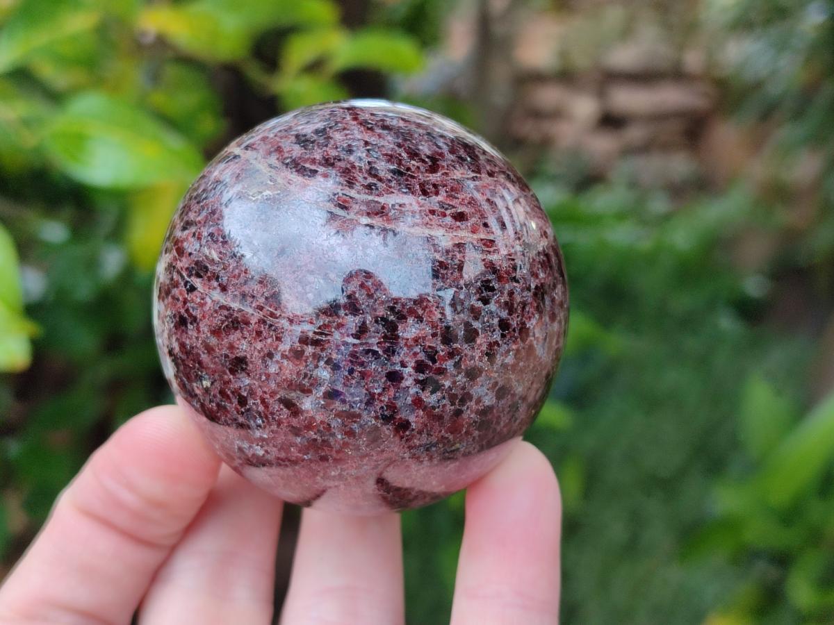 Polished Garnet Spheres x 3 From Mahajanga, Madagascar - Toprock Gemstones and Minerals 