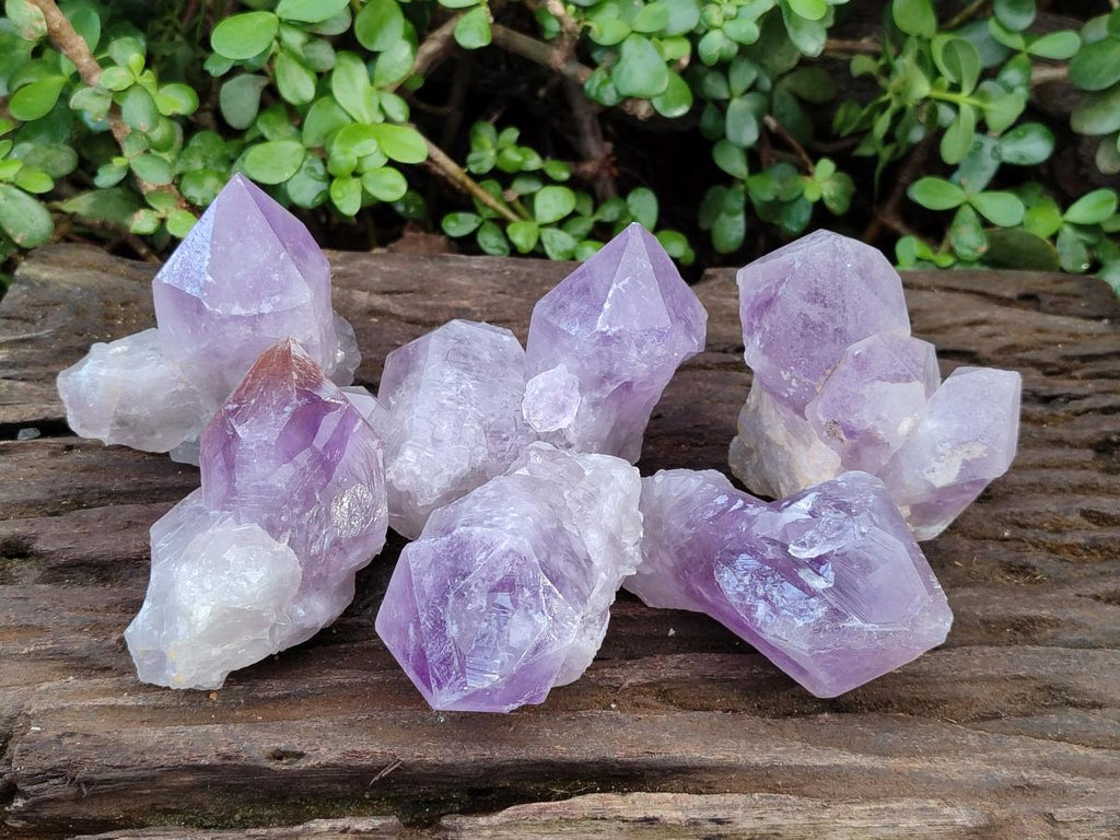 Natural Jacaranda Amethyst Crystals x 6 From Mumbwa, Zambia - Toprock Gemstones and Minerals 