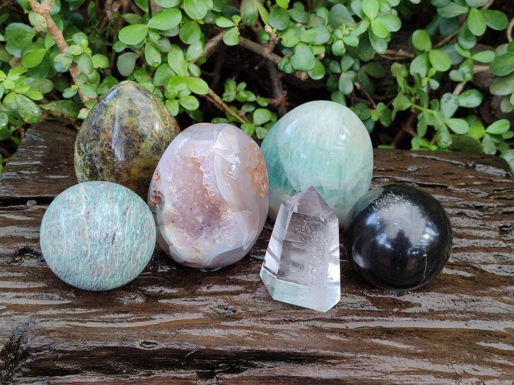 Polished Mixed Multi Mineral Display Pieces x 6 From Southern, Africa - Toprock Gemstones and Minerals 
