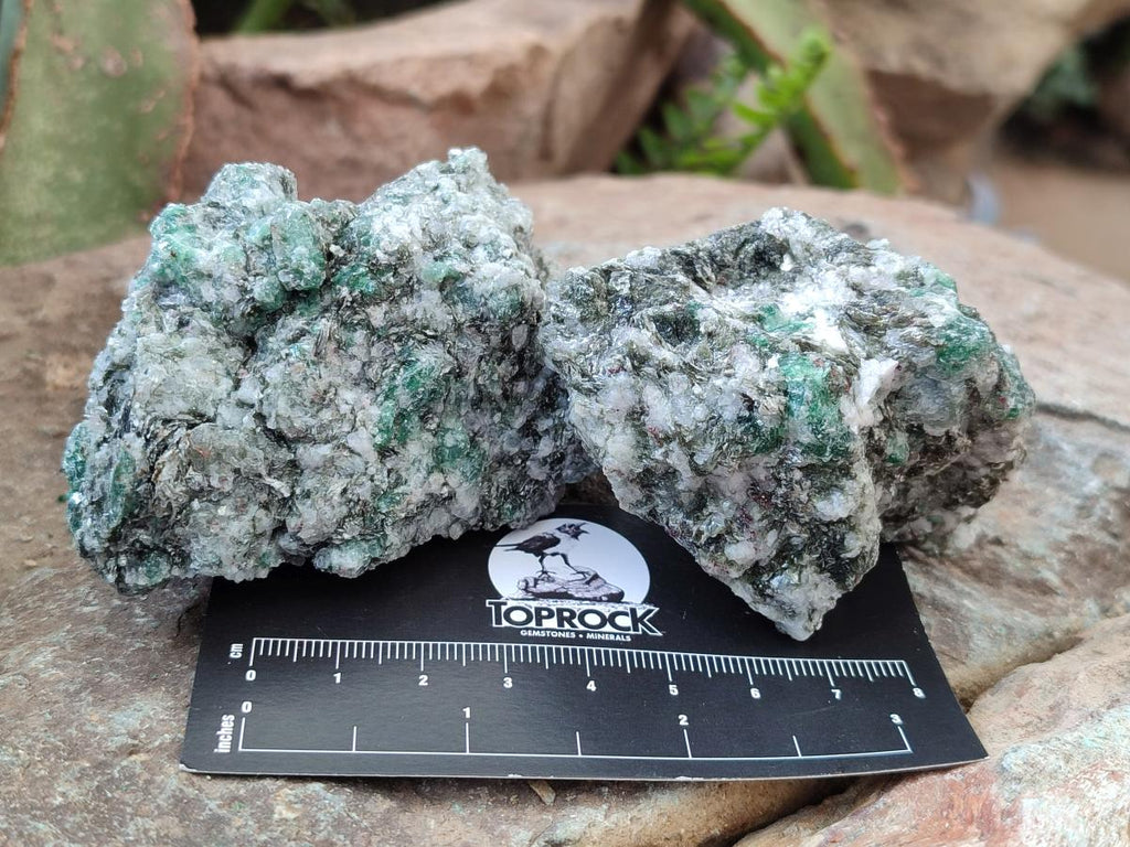 Natural Emerald Mica 'Mutokolite' Cobbed Specimens x 14 From Mutoko, Zimbabwe - Toprock Gemstones and Minerals 