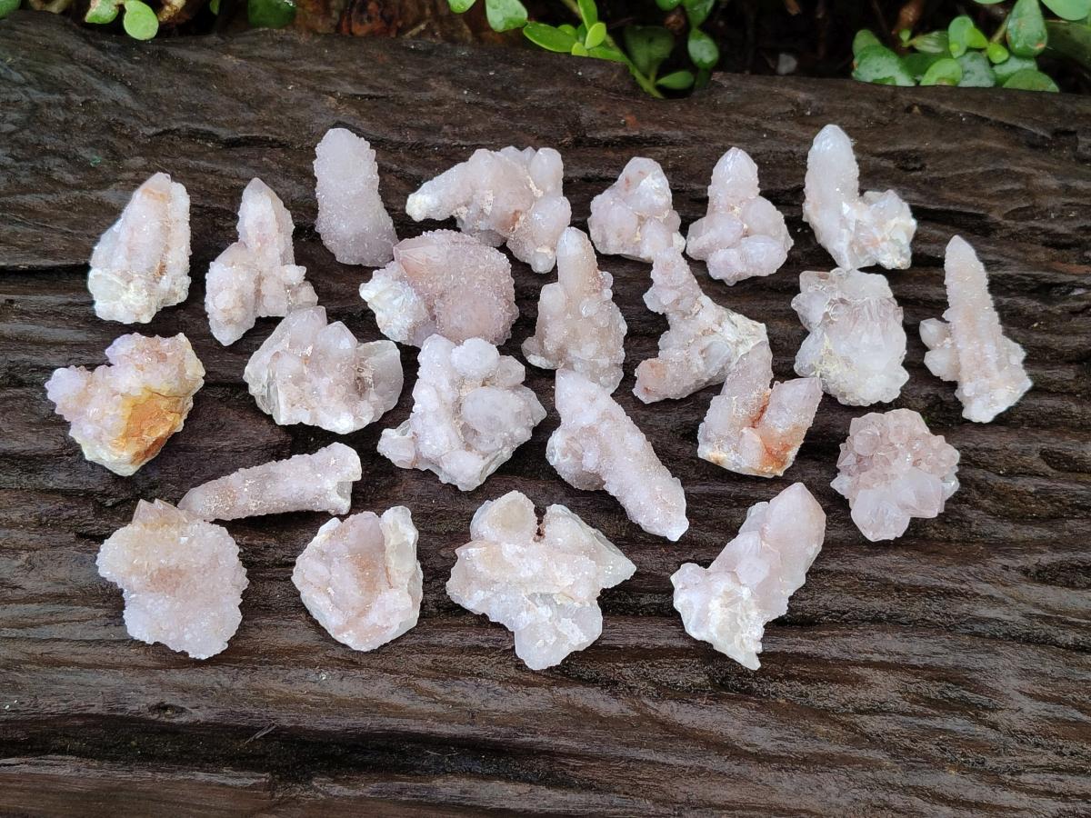 Natural Pale Lilac Spirit Amethyst Drusy Clusters x 70 From Boekenhouthoek, South Africa - Toprock Gemstones and Minerals 