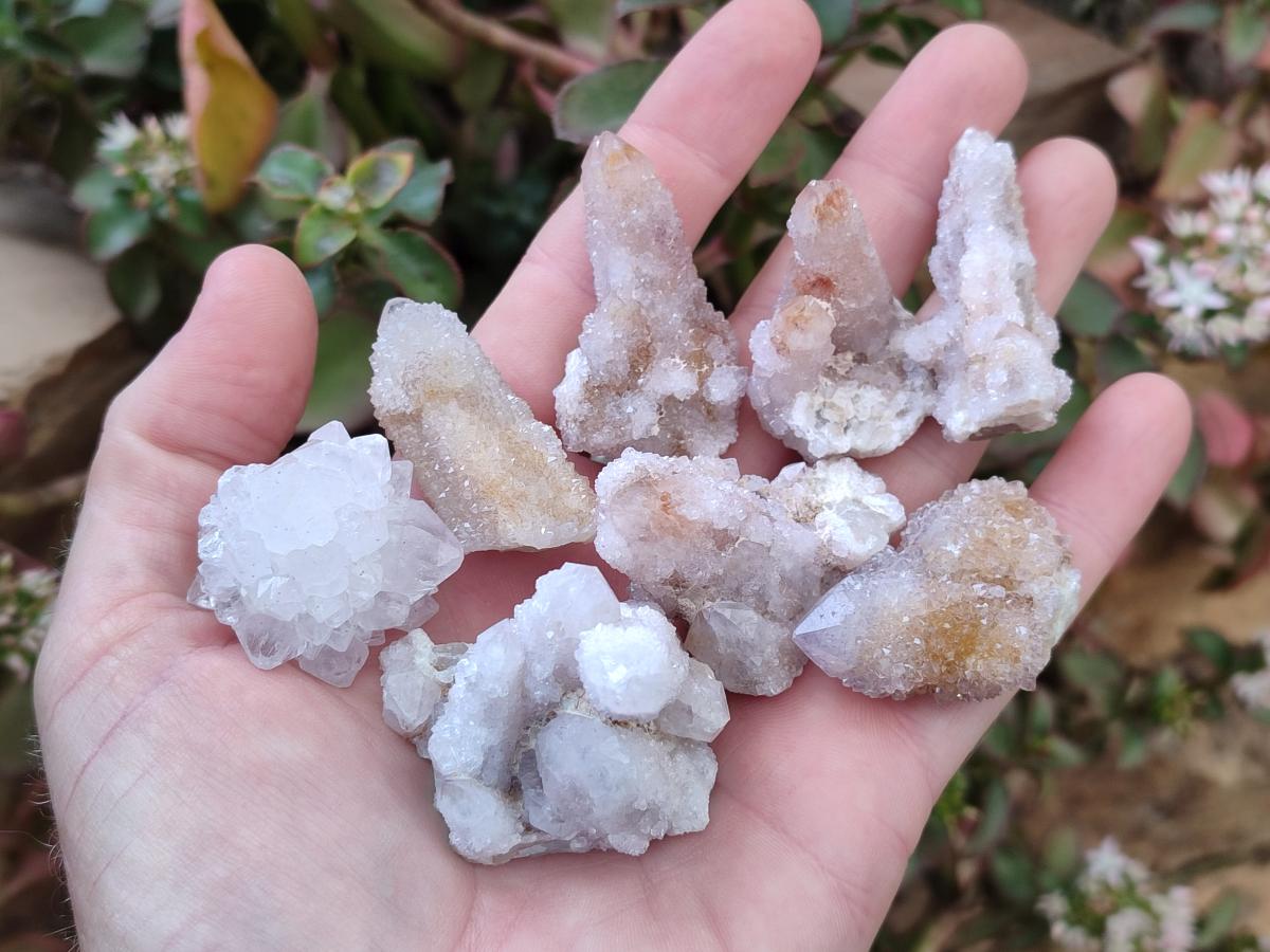 Natural Pale Lilac Spirit Amethyst Drusy Clusters x 70 From Boekenhouthoek, South Africa - Toprock Gemstones and Minerals 
