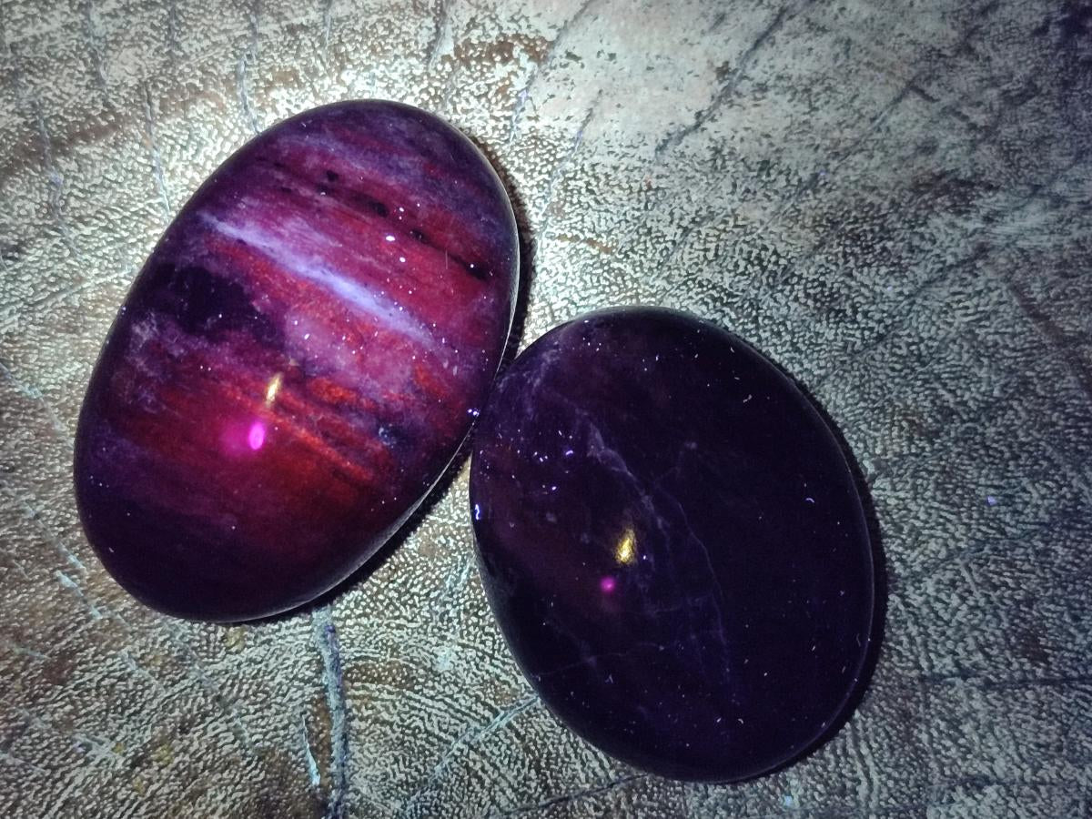 Polished Sodalite Palm Stones x 26 From Kunene River, Namibia - Toprock Gemstones and Minerals 