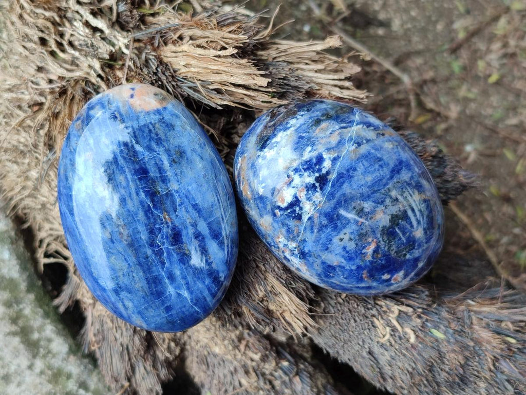 Polished Sodalite Palm Stones x 26 From Kunene River, Namibia - Toprock Gemstones and Minerals 
