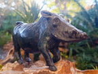 Hand Made Happy Pumba Warthog Serpentine Carving x 1 From Nyanga, Zimbabwe - Toprock Gemstones and Minerals 