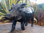 Hand Made Happy Pumba Warthog Serpentine Carving x 1 From Nyanga, Zimbabwe - Toprock Gemstones and Minerals 