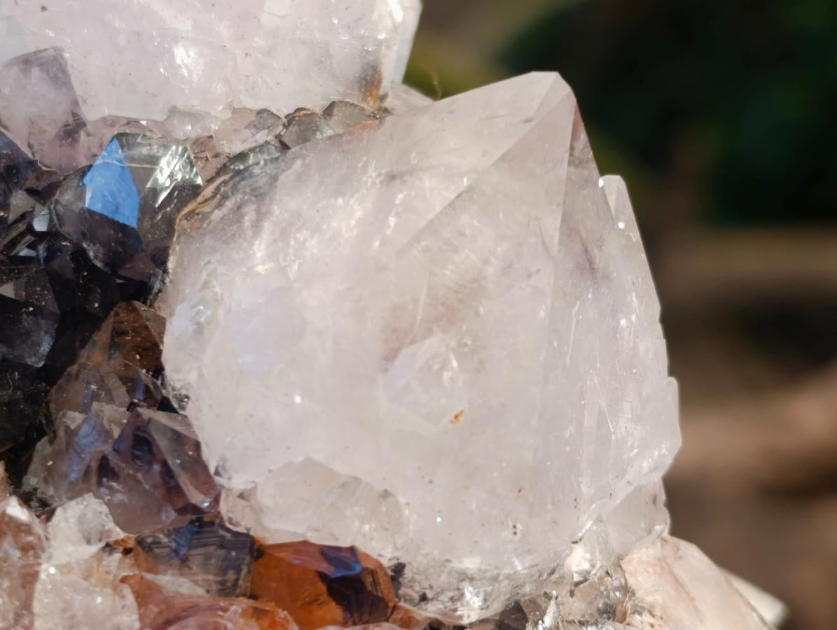 Natural Golden Limonite Phantom Spirit Quartz Clusters x 3 From Boekenhouthoek, South Africa - Toprock Gemstones and Minerals 