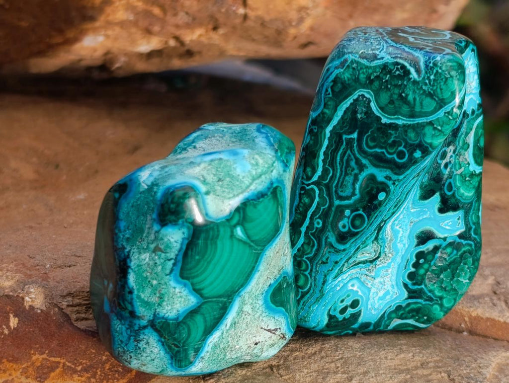 Polished Malacolla Free Forms x 12 From Kulukuluku, Congo - Toprock Gemstones and Minerals 