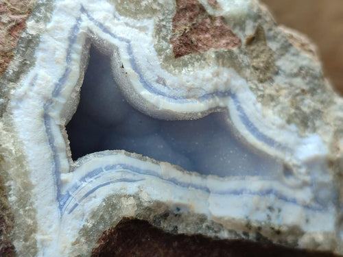 Natural Blue Lace Agate Geode Specimens x 3 From Nsanje, Malawi - Toprock Gemstones and Minerals 