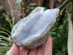 Natural Blue Lace Agate Geode Specimens x 3 From Nsanje, Malawi - Toprock Gemstones and Minerals 